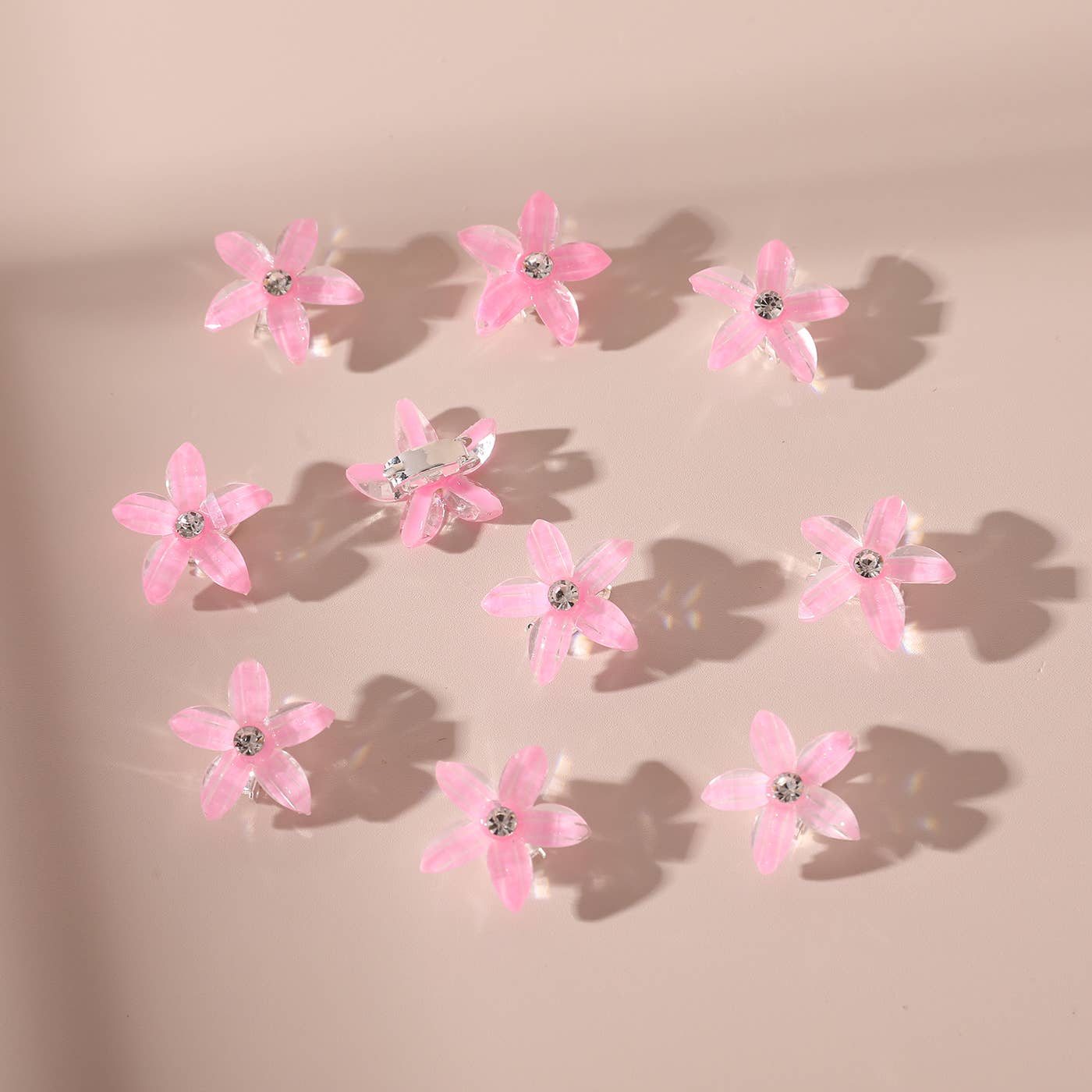 10-pack Kids/toddler Literary retro pearl flower-shaped clip